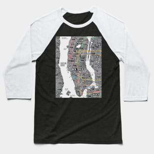 New York city subway map Baseball T-Shirt